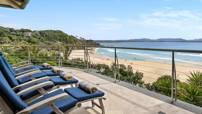 A view to die for from the Marine Parade home at Wategos Beach in Byron Bay.