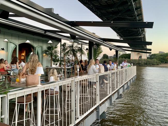 Businesses at Howard Smith Wharves in Brisbane are doing it tough with regular crowd numbers way down Picture Isabelle MaGee