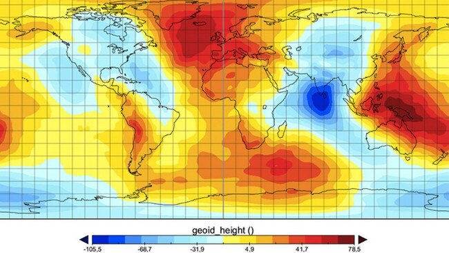 Researchers believe the low formed due to plumes of magma. Picture: Supplied.