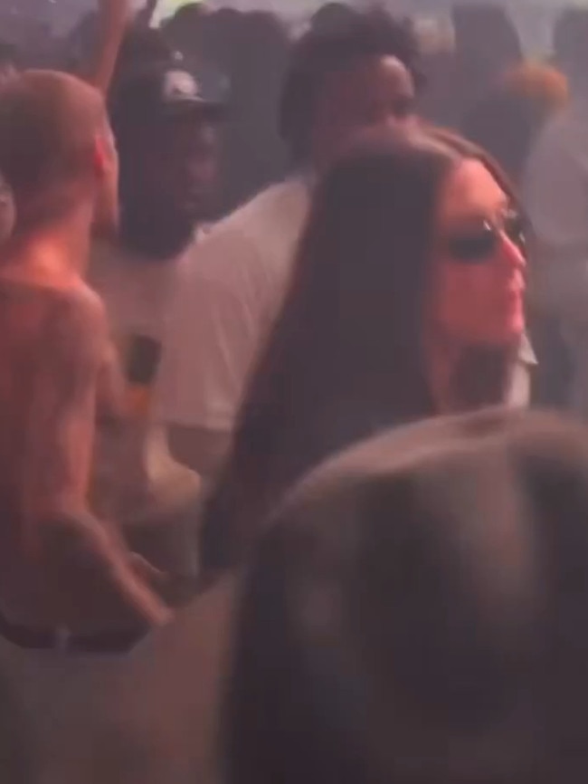 Justin’s wife Hailey looked concerned as the singer’s brother Jaxon was nearby.