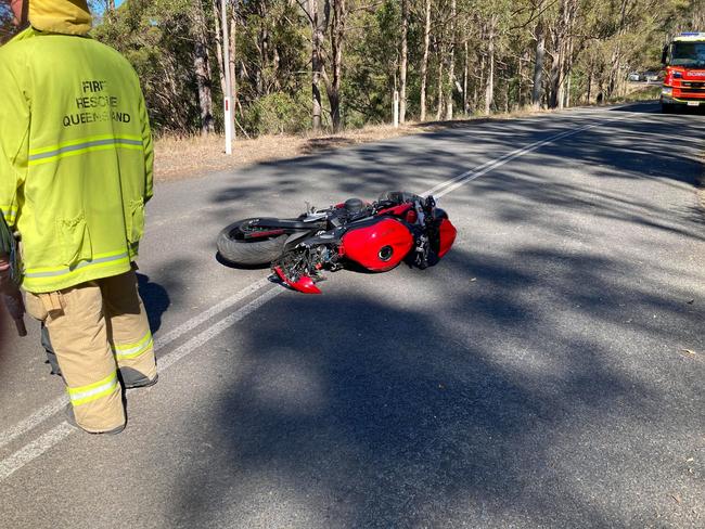 Woman in serious condition after horror motorbike crash