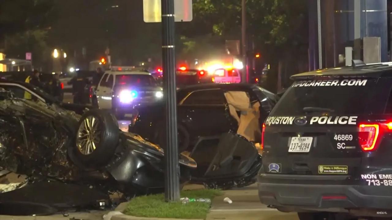 The crash occurred early Saturday morning in Houston. Credit: KHOU11