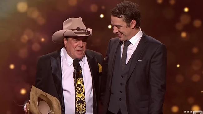 Meldrum hijacked Johnson’s winner’s speech during the 2017 Logies.