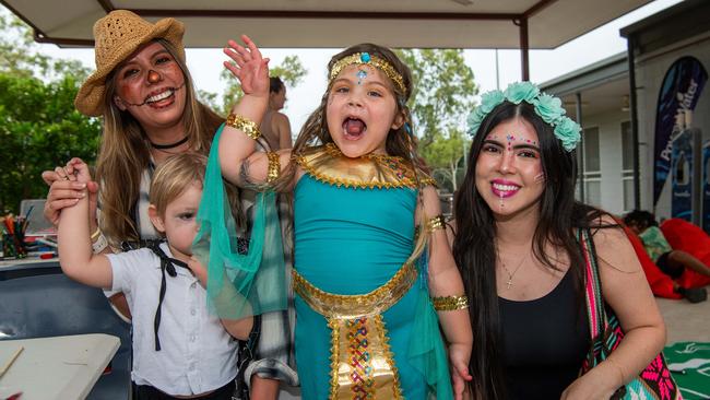 Maria Alejandra Olaya, Sara Colorado, Antonella Vance and Joseph Vance celebrates the Spook-Tacular Halloween Haunted House Disco at the Malak Community Centre. Picture: Pema Tamang Pakhrin