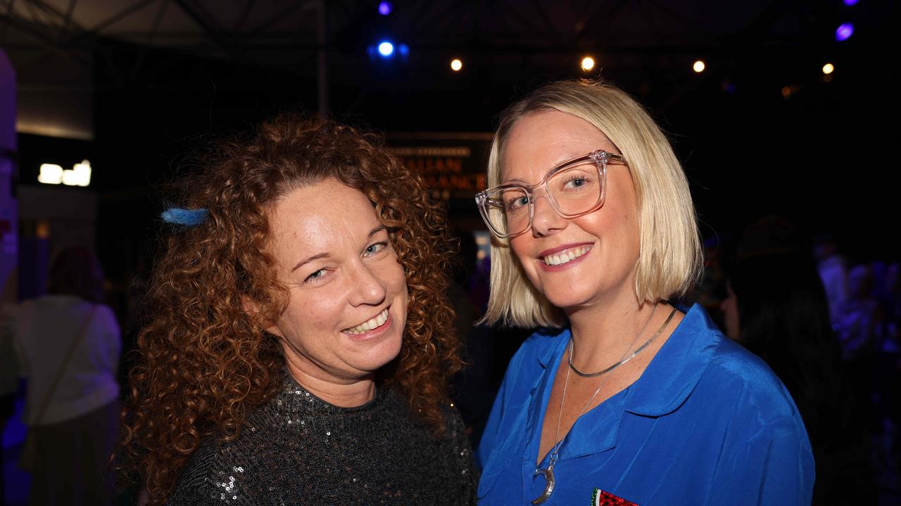 Kasmira Carmine and Claire Carlin at the Bleach program launch 2024 at HOTA for Gold Coast for Gold Coast at Large. Picture, Portia Large.