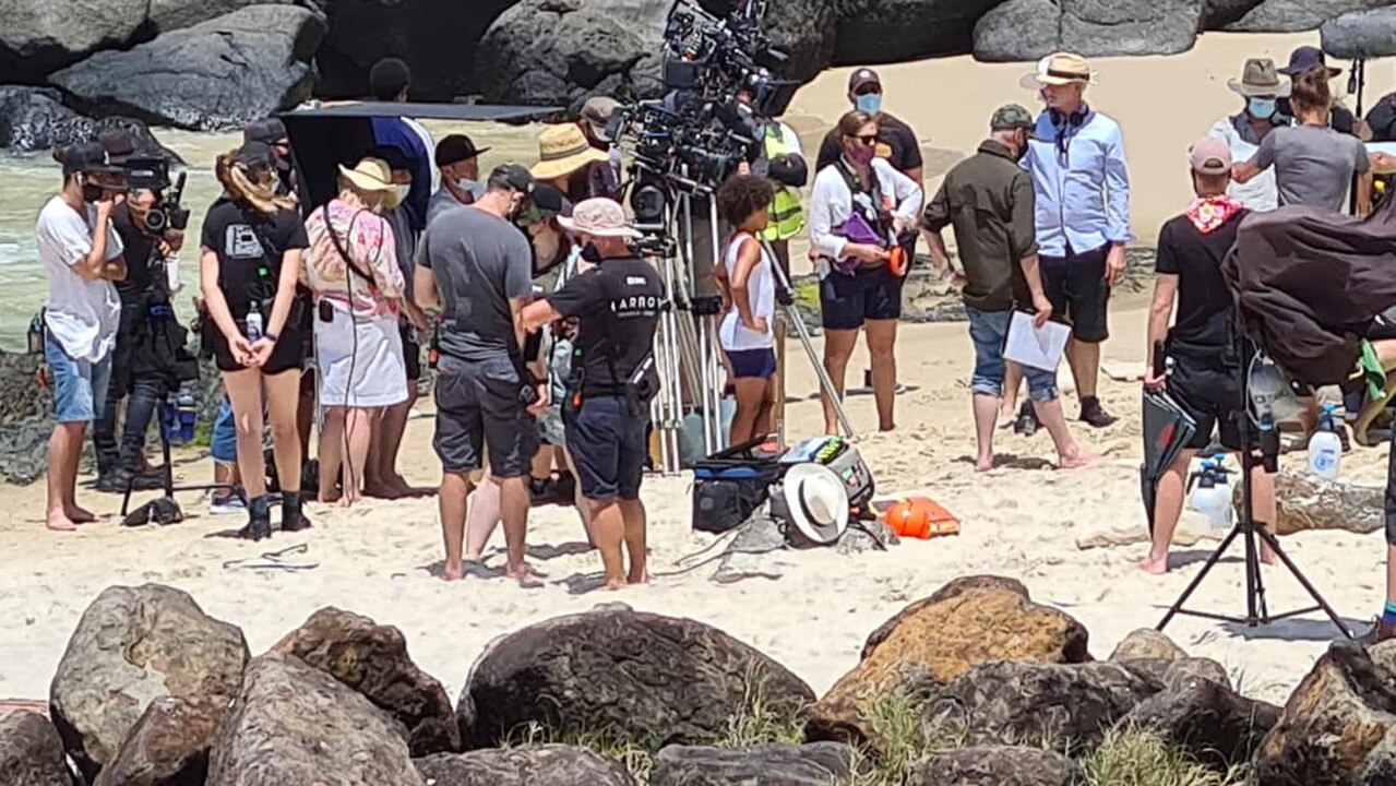 Young Rock filming at Froggy's Beach. Picture: Facebook