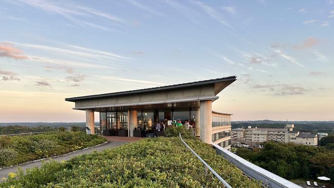 The rooftop terrace of Shima Kanko Hotel The Bay Suites. Picture: Milanda Rout