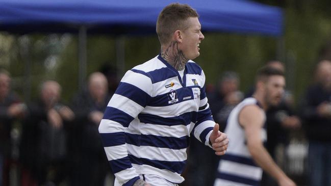 Ex AFL stars Paddy Ryder and Dayne Beams play in MPFNL match, Devon Meadows v Pearcedale. Pearcedale player Dayne Beams. Picture: Valeriu Campan