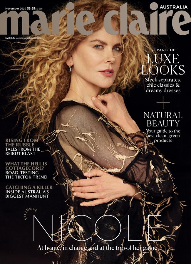 Nicole Kidman poses for marie claire Australia magazine. Picture: Jake Terrey for marie claire Australia