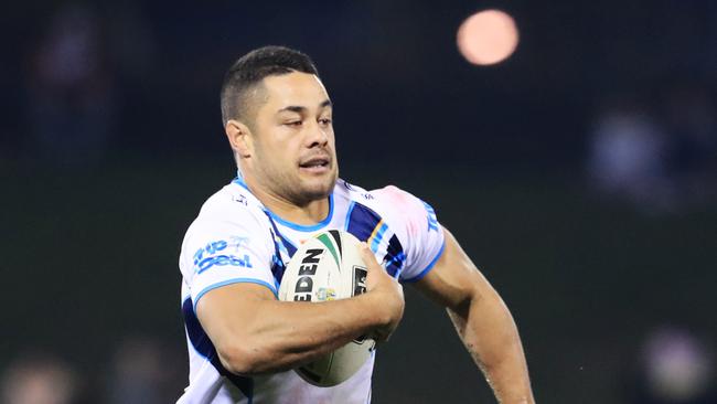 Jarryd Hayne on the attack for the Titans. Picture: Mark Evans