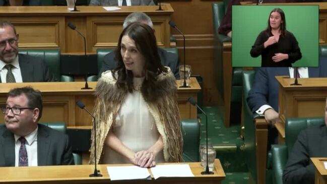 Former New Zealand Prime Minister Jacinda Ardern gives emotional final speech