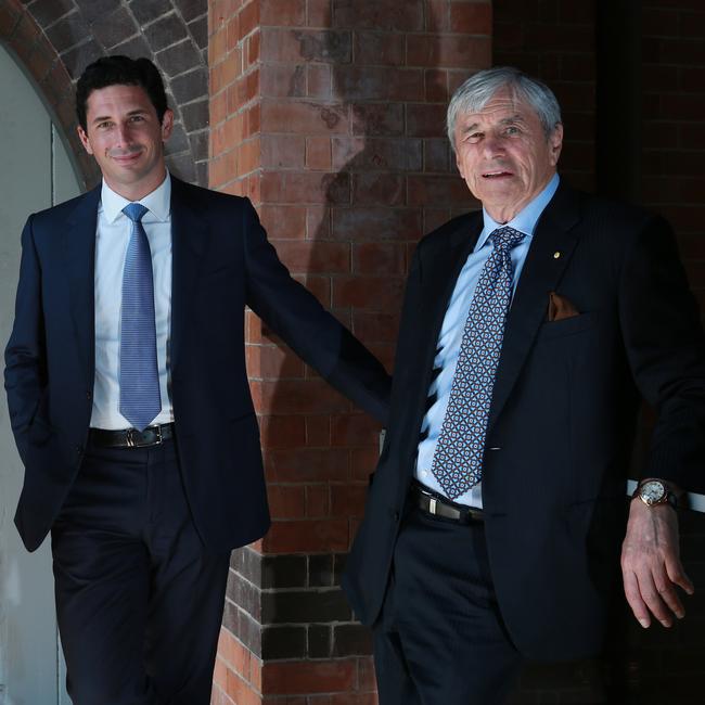 Ryan Stokes with father Kerry Stokes. Picture: Britta Campion