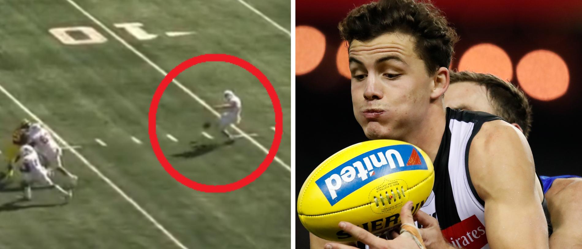 AFL 2023: Former Collingwood player Flynn Appleby turns college football  punter, Aussie punt for Rutgers vs Michigan, reaction, video