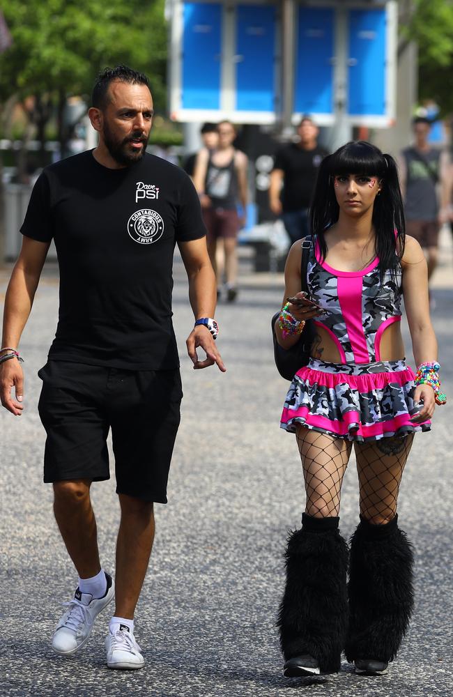 Fashions were just as questionable at the Hardcore Till I Die event at Homebush. Picture: Matrix