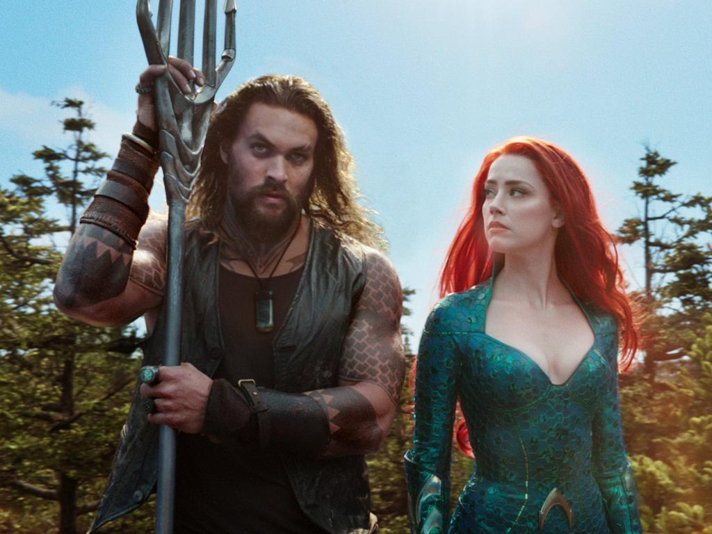 Jason Momoa and Amber Heard star in the first Aquaman film. Supplied by Warner Bros.