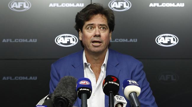 Outgoing AFL CEO Gillon McLachlan fostered a culture of identity politics. Picture: Getty Images