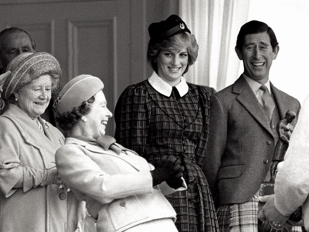 Princess Diana joins the royal family at the Braemar Games in September 1982. Picture: Supplied