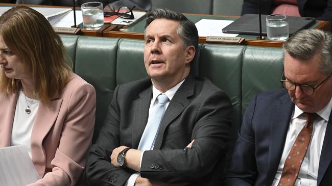 Minister for Health and Aged Care Mark Butler during Question Time at Parliament House in Canberra. Picture: NewsWire / Martin Ollman