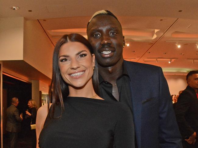 Lauren Harris and Mabior Chol at GC Suns Club Champion awards dinner at The Star Gold Coast. Pic: Regina King (copyright restrictions apply 07 55322193). "FEES APPLY, ONE TIME USE, NO ON-SELL OR ON-PASS". Pic for The Inside Word GC Bulletin ONE TIME USE ONLY. Please call for permission to use.