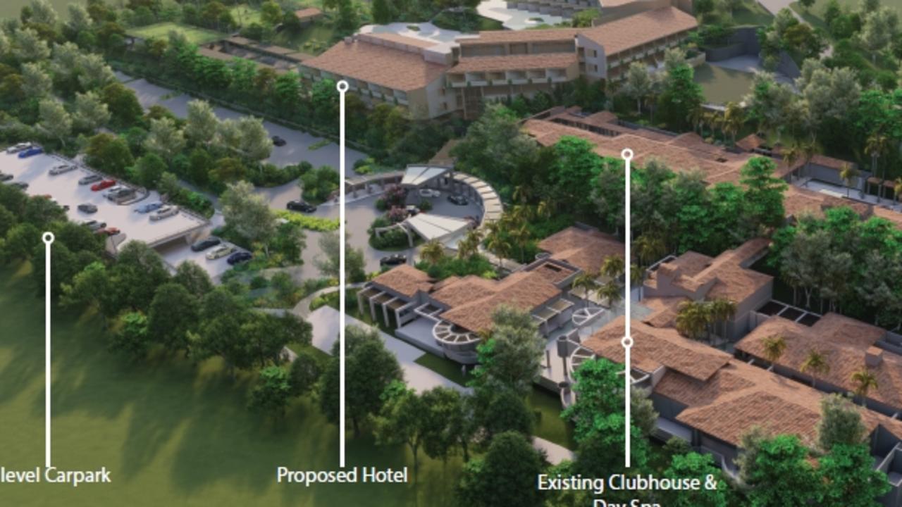 An artist's impression of the Noosa Springs development that is being considered by the Noosa Council.