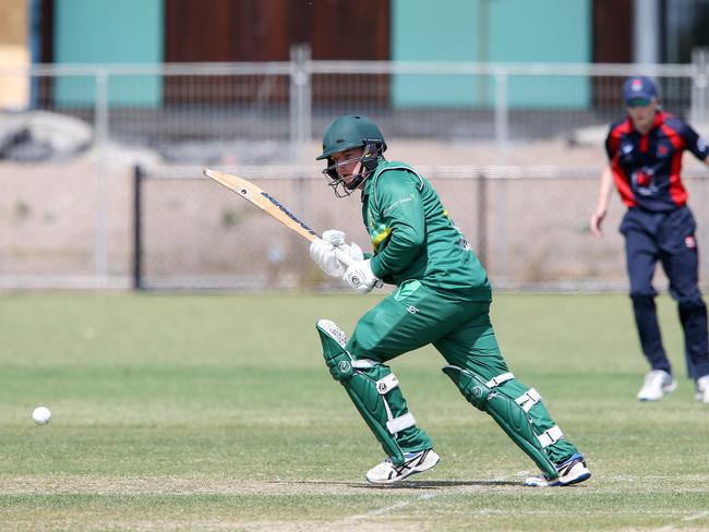 Riley Vernon batting for Spotswood. Picture: George Sal