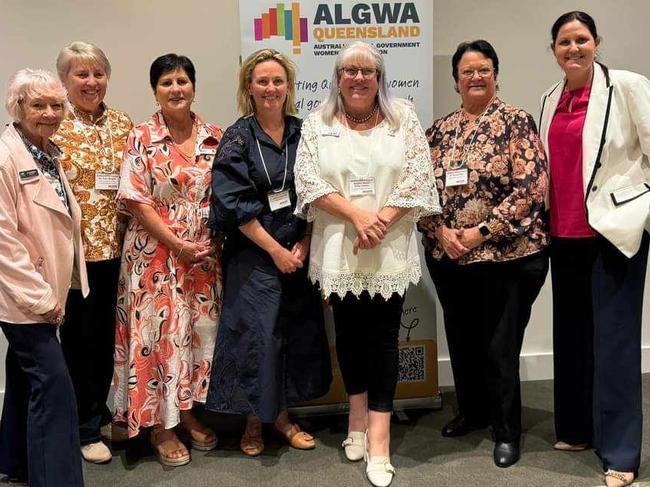 Dolly Jensen and the new Queensland executive committee of the Australian Local Government Womenâs Association. Jan Clifford, Karen May, Natalia Muszkat, Fina Vasta, Julie Wright, Edwina Farquhar and Natalie Willcocks.