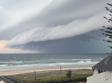 Storm clouds off the Gold Coast on Thursday. Picture: Kylie Funnell