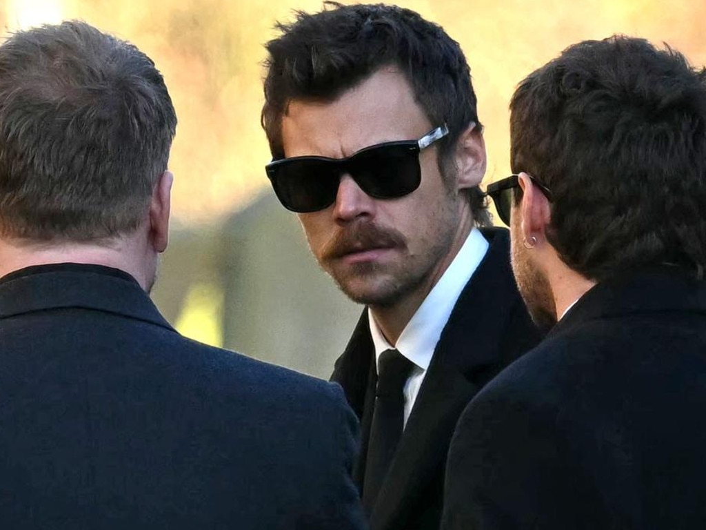 Harry Styles seen attending former bandmate Liam Payne's funeral. Picture: Justin Tallis/AFP