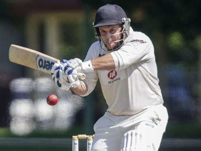 Sam Coates batting for Beaumaris. Picture: Valeriu Campan