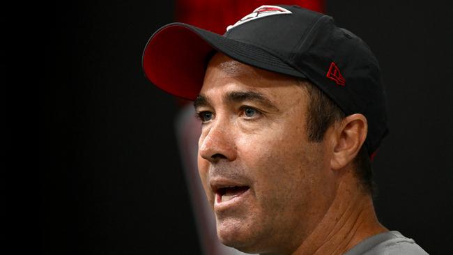 Essendon coach Brad Scott is open to extending his contract with the Bombers. Picture: Quinn Rooney/Getty Images