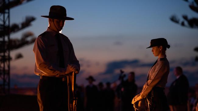 Dawn service on Anzac Day, the most sacred day in our nation’s calendar. Picture: Monique Harmer