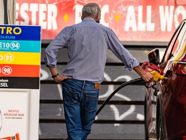 Prices of fuel in Melbourne has skyrocketed. Petrol and Diesel prices now around two dollars a litre. Picture: Jason Edwards