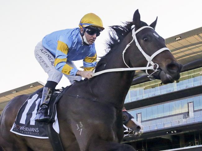 SYDNEY, AUSTRALIA - JULY 17: Tommy Berry on Blondeau wins race 8 the Bowermans Commercial Handicap during Sydney Racing at Royal Randwick Racecourse on July 17, 2021 in Sydney, Australia. (Photo by Mark Evans/Getty Images)