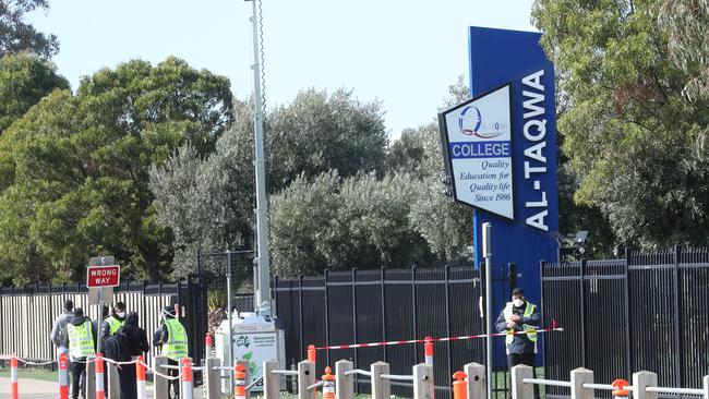 The vaccination and testing centre in Truganina. Picture: David Crosling