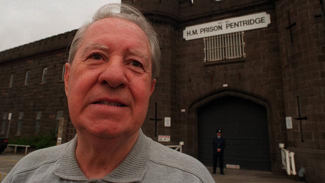 Longley outside HM Prison Pentridge where he was jailed for murder and armed robbery.