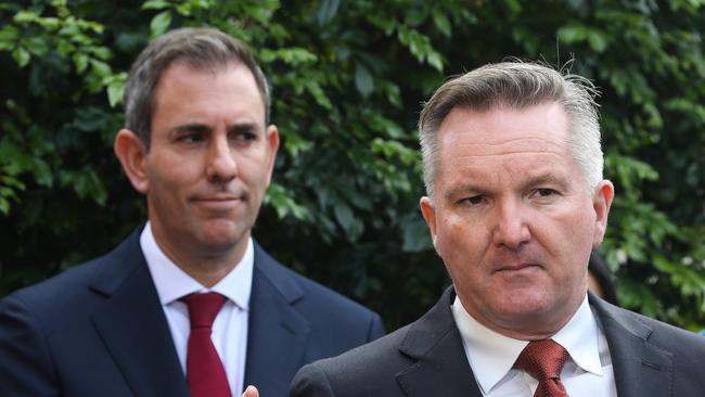 Minister for Climate Change and Energy Chris Bowen and Treasurer Jim Chalmers. Picture : NCA Newswire / Gaye Gerard