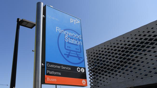 Ringwood, the main station for the revamped Eastland, underwent a massive refurbishment itself but crime is still a problem at the hub where the Lilydale and Belgrave lines meet. Picture: AAP