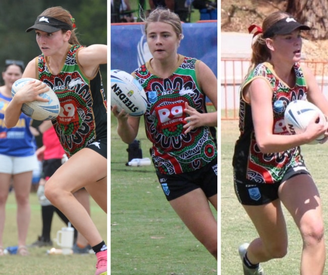 Millie Elphick, Poppy Nuttal and Sarah Morrison of UNSW South Sydney Womens 20. Pictures: Mike Muskens, Louisa Wilson Photography