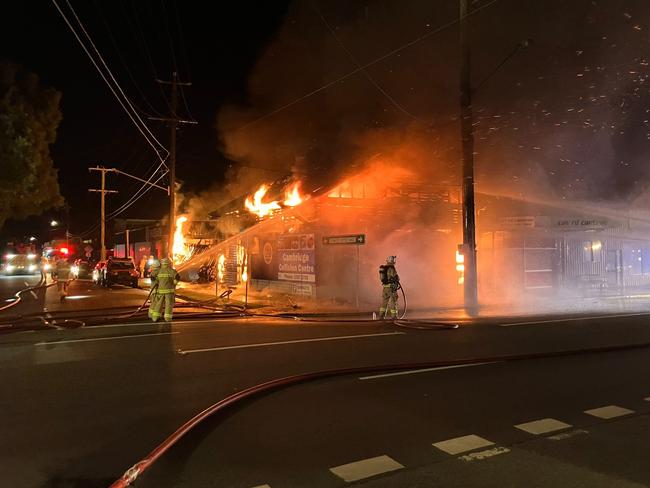 Building fire at Coorparoo.