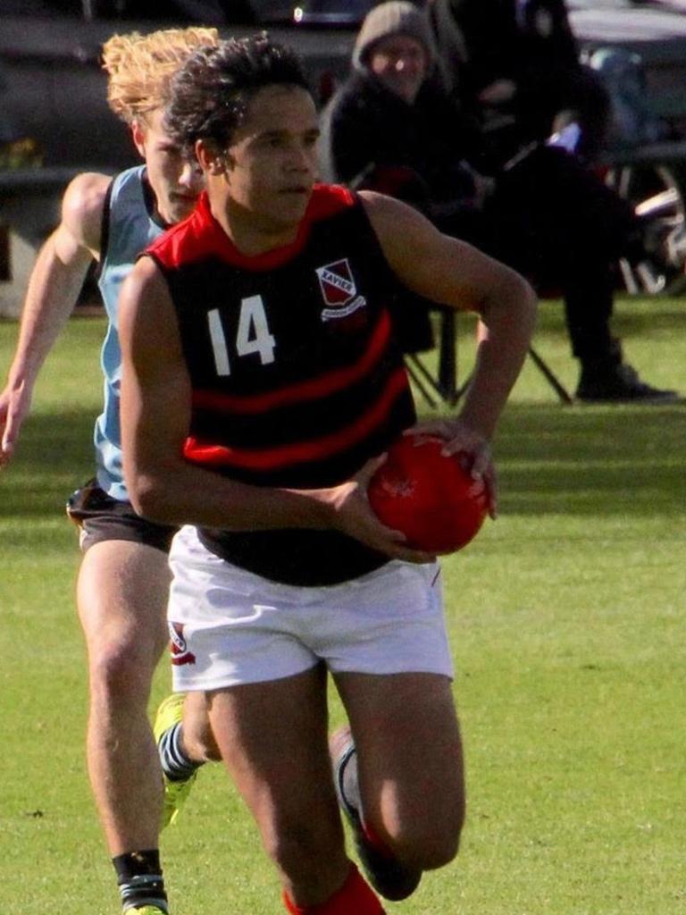 Alwyn Davey Jnr, is turning heads at Essendon. Photo: Xavier College.