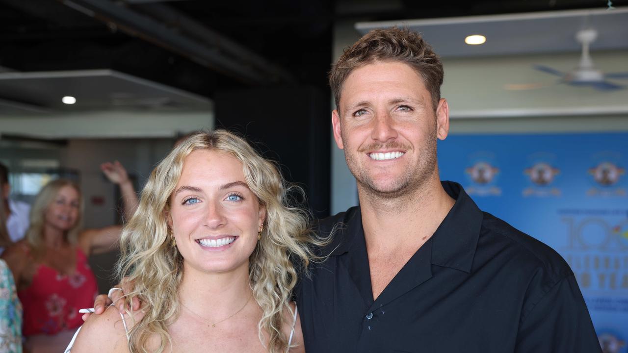 Lily Alford and TJ Hendy at the Surfers Paradise Surf Life Saving Club Centenary Season Launch for Gold Coast at Large. Picture, Portia Large.