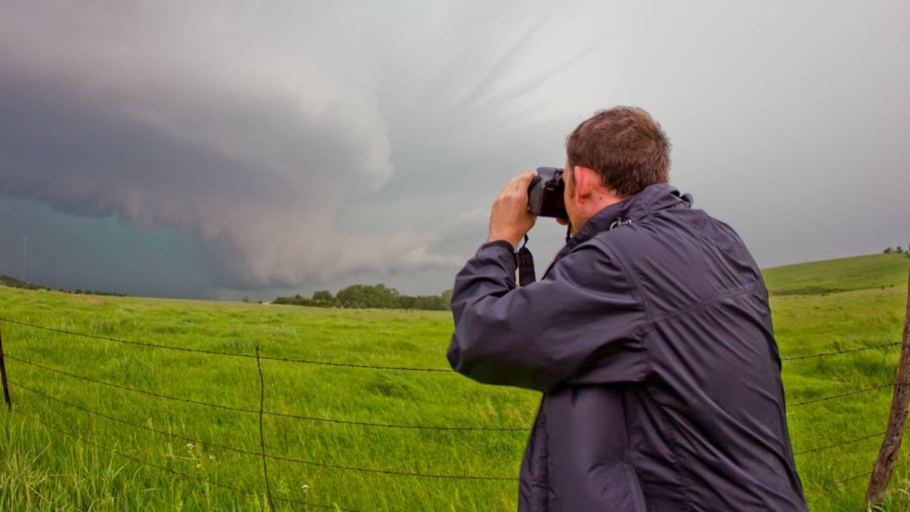 Aussie Dean Nye fell in love with storm chasing after deciding to go on a tour in 2010. Picture: Dean Nye