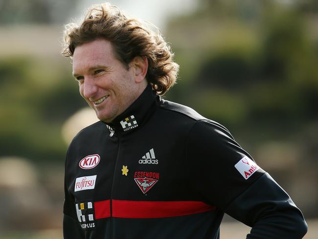 Then-coach James Hird at Essendon training in 2015. Picture: Colleen Petch