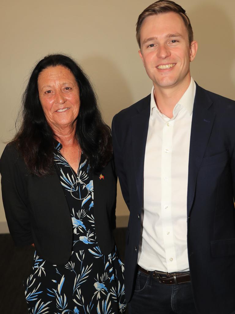 War of words: Christine Couzens and Trent Sullivan. Picture: Mark Wilson.