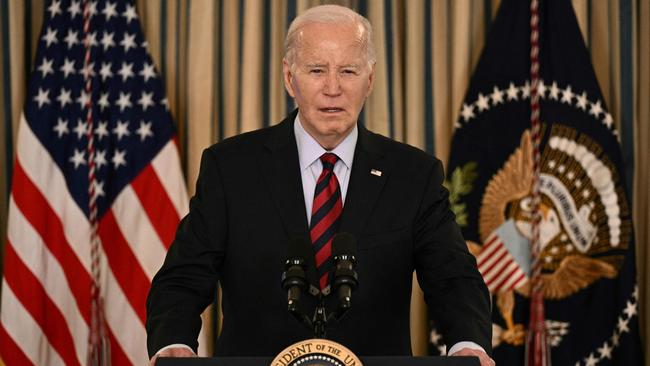 Joe Biden speak at the White House. Picture: AFP.