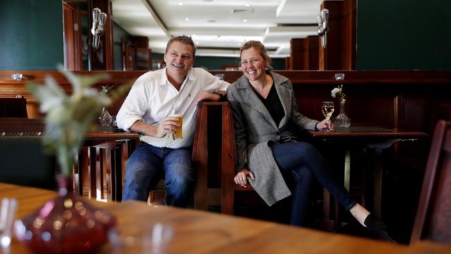 ‘There’s a zest in the air’: Sydney pub owners Shane and Danielle Richardson have welcomed the easing of restrictions. Picture: Nikki Short