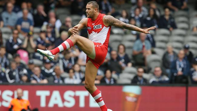 Sydney’s Lance Franklin has kicked nearly half the goals of all Pick 5 players since 2000. Picture: Michael Klein.