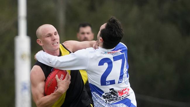 SFNL Division 4: South Mornington v Moorabbin Kangaroos. South Mornington player Jayden Davis. Picture: Valeriu Campan