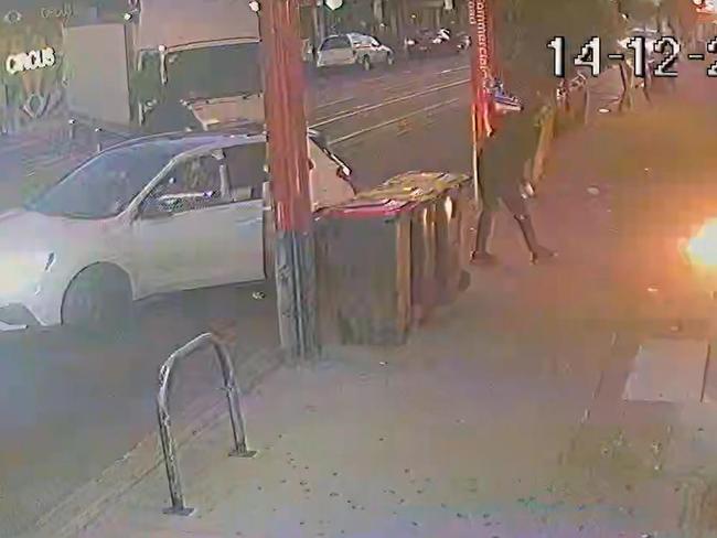 Ram raid and arson attack on Prahran shop