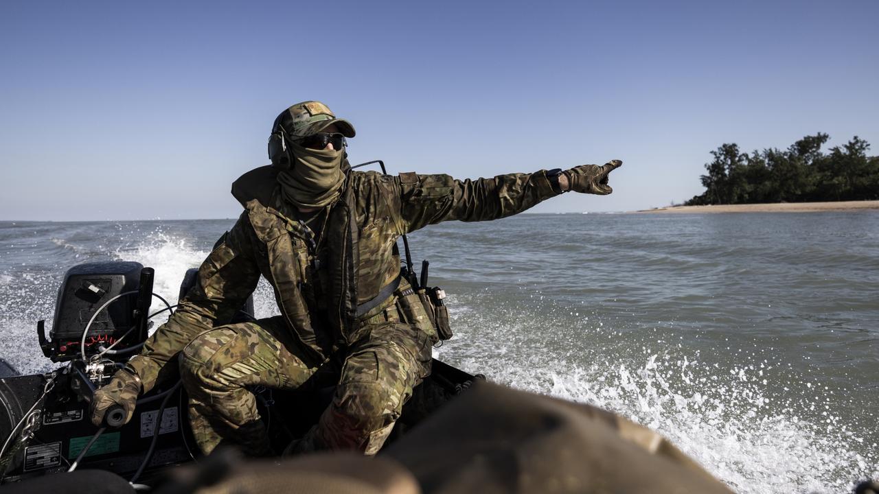 Major Alan Bretherton during patrol of Tiwi Islands. Picture: Dylan Robinson